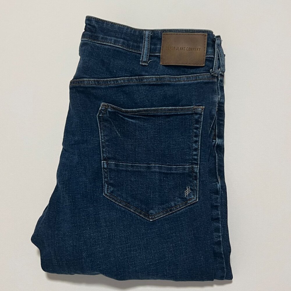 Silver Jeans Machray Denim Blue Jeans Stretch Straight Leg Men's size 38x34